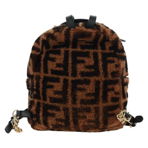 FENDI Shearling Mini Backpack - Picture 2 of 15